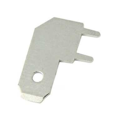 Ножевой разъем 6.3мм угловой никелированный