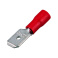 Ножевой штекер 6.3мм на кабель красный сечение 0.5-1.5 мм2 блистер 10шт