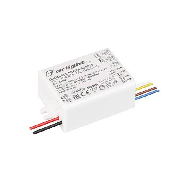 блок питания токовый (AC-DC) 250mA 10W 047352 ARJ-SP-40250-PFC-DALI2-PD IP20 пластик