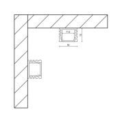 комплект профиля с экраном SF-1612-3MT П-образный накладной 00-00031954 серебро