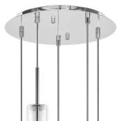 Подвесной светильник без лампы Lightstar 756054 CILINO 5х40W GU10 цилиндр хром/прозрачный