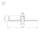 алюминиевый профиль LINIA7-FANTOM-2000 ANOD 052377