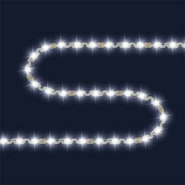 Светодиодная лента змейка Белый дневной 2835 12V  4.8W/m 60Led/метр 132BL Стандарт 6мм 5м блистер Светодиодная лента змейка Белый дневной 2835 12V  4.8W/m 60Led/метр 132BL Стандарт 6мм 5м блистер