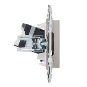 Розетка встраиваемая компьютерная IEK SKANDY SK-K10-1-K37 SK-K01Sh RJ45 кат.5E шампань