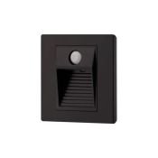 Встраиваемый светильник 1W Белый теплый DENKIRS SENSOR DK1020-BK 220V IP20 c датчиком движения квадратный черный Встраиваемый светильник 1W Белый теплый DENKIRS SENSOR DK1020-BK 220V IP20 c датчиком движения квадратный черный