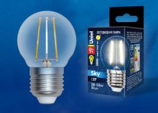 светодиодная лампа шар  G45 Белый теплый  9W UL-00005174 LED-G45-9W/3000K/E27/CL PLS02WH SKY