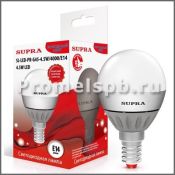 светодиодная лампа шар  G45 Белый дневной  4.5W Supra SL-LED-PR-G45-4.5W/4000/E14  4948