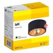 Накладной светильник без лампы IEK LIGHTING 4017 LT-UPB0-4017-GX53-1-K57  GX53 цилиндр накладной черный/золото Накладной светильник без лампы IEK LIGHTING 4017 LT-UPB0-4017-GX53-1-K57  GX53 цилиндр накладной черный/золото