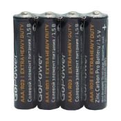 Батарейка 1,5V R-03 AAA BL4 GoPower Extra Heavy Duty блок 4шт. (солевая) Батарейка 1,5V R-03 AAA BL4 GoPower Extra Heavy Duty блок 4шт. (солевая)