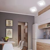 Накладной светильник  25W Белый холодный  Estares DLS- 25W 220V IP44 квадратный белый Накладной светильник  25W Белый холодный  Estares DLS- 25W 220V IP44 квадратный белый