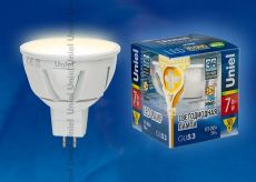 светодиодная лампа рефлектор JCDR GU5.3  Белый теплый  7W 07914 LED-JCDR-7W/WW/GU5.3/FR ALP01WH  Palazzo