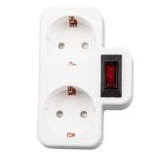 разветвитель -двойник Uniel с заземлением с выключателем UL-00011243 S-GES2-16PB WHITE разветвитель -двойник Uniel с заземлением с выключателем UL-00011243 S-GES2-16PB WHITE