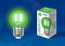 лампа декоративная светодиодная шар  G45 Зеленый 5.0W UL-00002988 LED-G45-5W/GREEN/E27 GLA02GR