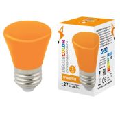 лампа декоративная светодиодная колокольчик D45 Оранжевый 1.0W UL-00005642 LED-D45-1W/ORANGE/E27/FR/С DECOR COLOR