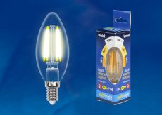 светодиодная лампа свеча Белый теплый  5W UL-00002367 LED-C35-5W/WW/E14/CL/MB GLM10TR Диммируемая Multibright