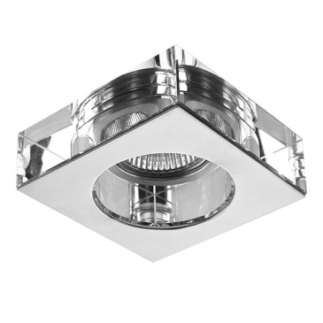 Точечный светильник Lightstar без лампы 006124 LUI MR16/HP16  GU5.3/GU10 квадратный встраиваемый хром