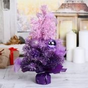 Ёлка искусственная «Зимнее волшебство. Двойная», 30 см, с шарами, ветки ПВХ отгибаются, фиолетовая Ёлка искусственная «Зимнее волшебство. Двойная», 30 см, с шарами, ветки ПВХ отгибаются, фиолетовая