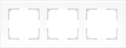 Рамка стеклянная 3 поста WERKEL Favorit WL01-Frame-03 / W0031105 белый  матовый