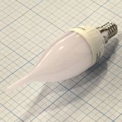 светодиодная лампа свеча на ветру Белый дневной  8W Supra SL-LED-CNW-8W/4000/E14-D Диммируемая 9724 Уценка!!!