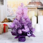Ёлка искусственная «Зимнее волшебство. Двойная», 30 см, с шарами, ветки ПВХ отгибаются, фиолетовая Ёлка искусственная «Зимнее волшебство. Двойная», 30 см, с шарами, ветки ПВХ отгибаются, фиолетовая