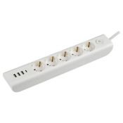 удлинитель с заземлением и выключателем MODERN и 3xUSB-A 2.0, 1xTYPE-C WYP12-16-05-02-ZKU-K01 белый удлинитель с заземлением и выключателем MODERN и 3xUSB-A 2.0, 1xTYPE-C WYP12-16-05-02-ZKU-K01 белый