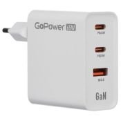 Зарядное устройство GPQC10 1USB+2Type-C 65W QC3.0 GAN GoPower белый Зарядное устройство GPQC10 1USB+2Type-C 65W QC3.0 GAN GoPower белый