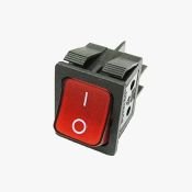 Переключатель RWB-513-N 2гр.ком.,15А, красный с подсветкой Переключатель RWB-513-N 2гр.ком.,15А, красный с подсветкой