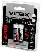 элемент питания аккумулятор АА 2700mAh R-06 VIDEX блок 2шт. элемент питания аккумулятор АА 2700mAh R-06 VIDEX блок 2шт.