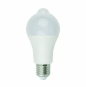 светодиодная лампа  Белый дневной 12W UL-00005713 LED-A60-12W/4000K /E27/PS+MS PLS10WH  с датчиками освещенности и движения