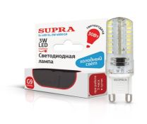 светодиодная лампа капсульная G9  Белый дневной  3W SUPRA SL-LED-SL-3W/4000/G9  10260 Уценка!!!
