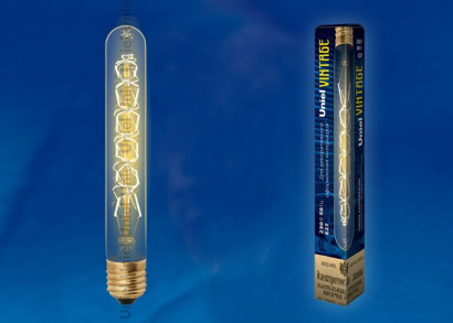 лампа ретро накаливания Vintage форма цилиндр 60W UL-00000484 IL-V-L28A-60/GOLDEN/E27 CW01 диммируемая