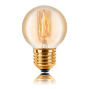 лампа ретро накаливания Vintage форма шар 25W 053-723 G45 F2 GOLDEN/E27 диммируемая
