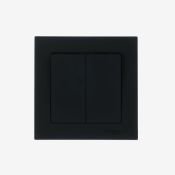 Пульт-радиопередатчик двуклавишный Base-2 без фиксации без рамки черный (карбон) Пульт-радиопередатчик двуклавишный Base-2 без фиксации без рамки черный (карбон)