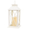 фигурка  светодиодная Декоративный фонарь со свечой Белый теплый, 513-046, 1Led, 3хААА, белый корпус,  IP20