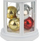 фигурка  светодиодная Декоративный фонарь с шариками  Белый теплый, 513-062, 12Led, 2хАА, белый корпус,  IP20