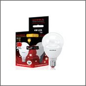 светодиодная лампа шар  G45 Белый дневной  6W Supra SL-LED-CR-G45-6W/4000/E14  7110