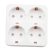 разветвитель -четверник Uniel с заземлением UL-00011241 S-GES4-16S WHITE разветвитель -четверник Uniel с заземлением UL-00011241 S-GES4-16S WHITE