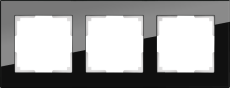 Рамка стеклянная 3 поста WERKEL Favorit WL01-Frame-03 / W0031108 черный
