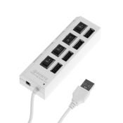 Разветвитель USB на 4 порта с индивидуальными выключателями белый Разветвитель USB на 4 порта с индивидуальными выключателями белый