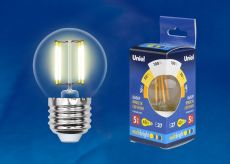 светодиодная лампа шар  G45 Белый теплый  5W UL-00002370 LED-G45-5W/WW/E27/CL/MB GLM10TR Диммируемая Multibright