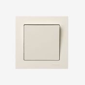 Пульт-радиопередатчик одноклавишный Base-1 без фиксации без рамки бежевый Пульт-радиопередатчик одноклавишный Base-1 без фиксации без рамки бежевый