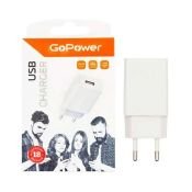 Зарядное устройство 1xUSB GoPower 2.4A белый Зарядное устройство 1xUSB GoPower 2.4A белый