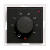 Терморегулятор ТРk.1 black электромеханический для теплых полов черный Терморегулятор ТРk.1 black электромеханический для теплых полов черный