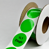 Наклейка круглая NPP-30-G для принтера RT200, RT230, зеленый, 1000 шт. в упаковке, 1 ряд