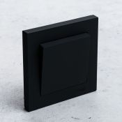 Пульт-радиопередатчик одноклавишный Base-1 без фиксации без рамки черный (карбон) Пульт-радиопередатчик одноклавишный Base-1 без фиксации без рамки черный (карбон)