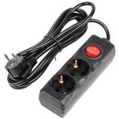 удлинитель с заземлением и выключателем Uniel UL-00010011 S-GCU2-3B BLACK 3м Ultra удлинитель с заземлением и выключателем Uniel UL-00010011 S-GCU2-3B BLACK 3м Ultra