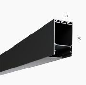 алюминиевый профиль LINE 5070 S LT70 (RAL9005/с экраном) 2000mm черный