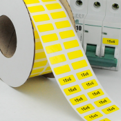 Наклейка прямоугольная NPP-15х06 Y для принтера RT200, RT230, желтый, 6000 шт. в упаковке