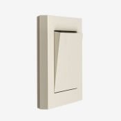 Пульт-радиопередатчик одноклавишный Base-1 без фиксации без рамки бежевый Пульт-радиопередатчик одноклавишный Base-1 без фиксации без рамки бежевый