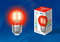 лампа декоративная светодиодная шар  G45 Красный 5.0W UL-00002986 LED-G45-5W/RED/E27 GLA02RD